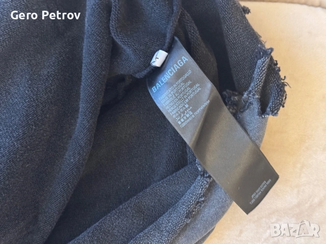 Блуза с качулка Баленсиага, снимка 6 - Блузи - 52939959