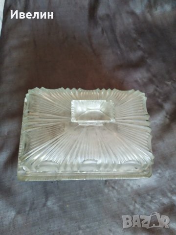 стара кристална купа за масло арт деко, снимка 2 - Антикварни и старинни предмети - 29291648