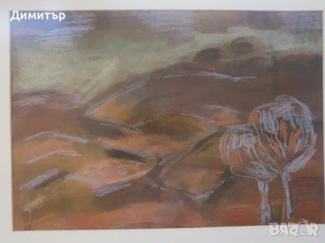 Пейзаж,пастел К.Тасева, снимка 2 - Картини - 55852238