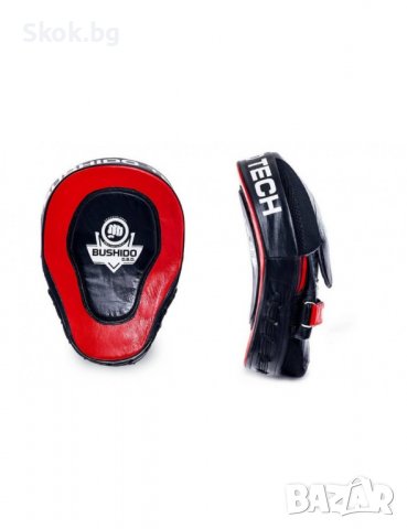Комплект извити кожени боксови лапи DBX Bushido - 2 бр., снимка 2 - Бокс - 37972440
