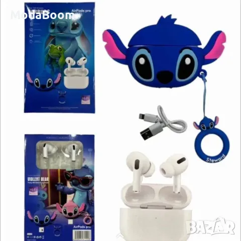 Безжични слушалки AirPods Pro с калъфче с дизайн на анимационни герои, снимка 6 - Слушалки и портативни колонки - 48867138