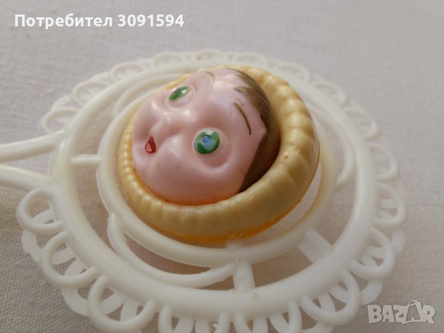 Ретро стара бебешка играчка Бакелитова дрънкалка от твърда пластмаса, снимка 6 - Други ценни предмети - 42896464