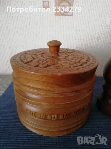 Стари дървени кутии и солница и маска, снимка 18 - Антикварни и старинни предмети - 53066301