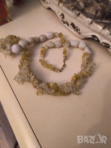 разпродажба РЕТРО ОГЪРЛИЦА ЕСТЕСТВЕНИ КАМЪНИ РЪЧНА ИЗРАБОТКА НАМАЛЕНИЕ , снимка 2 - Колиета, медальони, синджири - 42798222