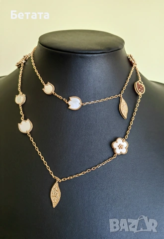 Колие от розово злато - Van Cleef & Arpels VCA Perlée couleurs pendant, снимка 8 - Колиета, медальони, синджири - 54357318