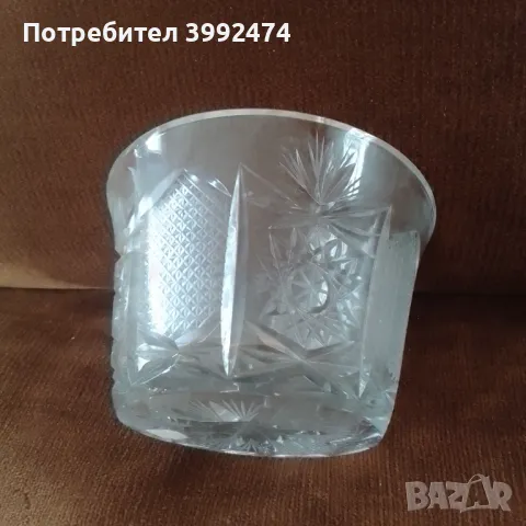 Кристална купа за ядки,Нова, от 70-те, снимка 6 - Други - 48554877