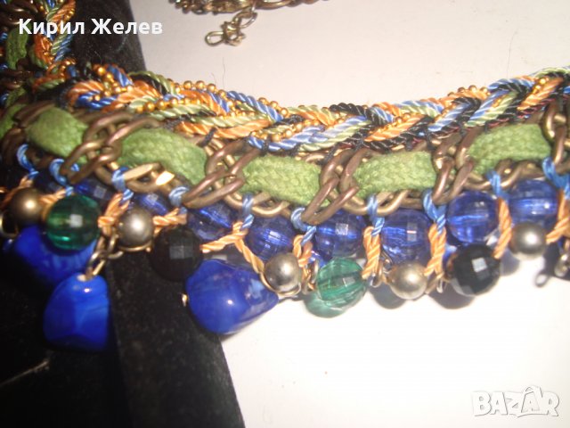 БЕРБЕРСКА ТРАДИЦИОННА ОГЪРЛИЦА с ЛАЗУРИТ КРИСТАЛИ и ЦИРКОН РЪЧНА ИЗРАБОТКА УНИКАЛНО ЕТНО-БИЖУ 12300, снимка 15 - Колиета, медальони, синджири - 30625297