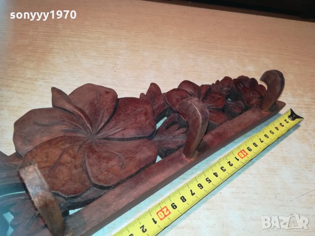 Закачалка стенна със цветя дърворезба 3012201954, снимка 13 - Колекции - 31262703