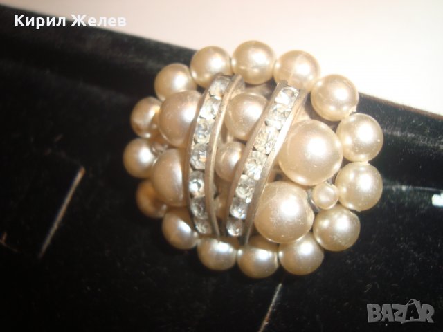 ПЕРЛЕНА ВИНТИДЖ РЕТРО АРТ-ДЕКО БРОШКА с КРИСТАЛЧЕТА 41123, снимка 7 - Други - 30568787
