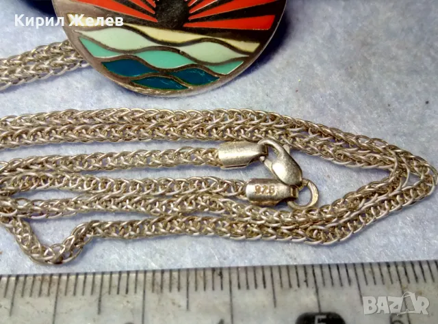 ZOLOTAS 2014 БУТИКОВ ЕМАЙЛИРАН СРЕБЪРЕН МЕДАЛЬОН СРЕБРО 925 ГЪРЦИЯ с СРЕБЪРЕН ЛАНЕЦ СРЕБРО 925 43777, снимка 11 - Колиета, медальони, синджири - 49427597