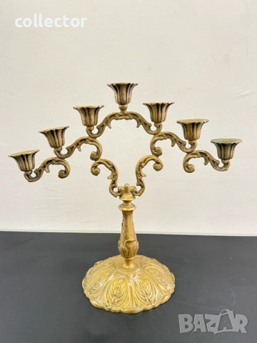 Голям масивен канделабър / свещник за 7 свещи. №8137
