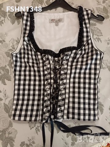 Топ в черно и бяло тип корсет, снимка 1