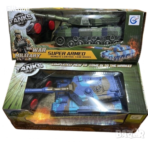 Радиоуправляем танк със звук и светлина