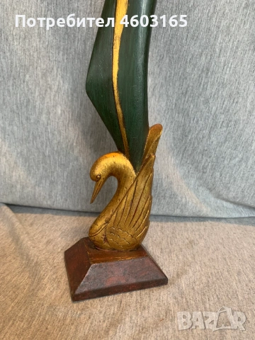 Ръчно изработена рисувана, резбована дървена скулптура дървена статуетка / Дървена фигурка , снимка 4 - Статуетки - 53223522