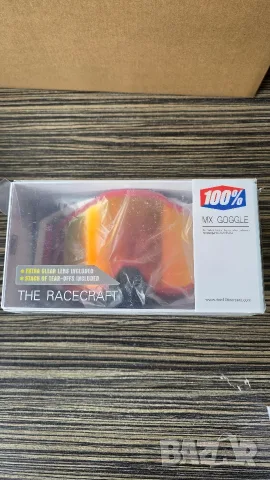 ​Нови кросови очила 100% Racecraft MX + Допълнителна прозрачна плака и флипове (Tear-Offs) , снимка 8 - Спортна екипировка - 56107297