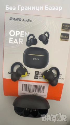 Нови Bluetooth open-ear слушалки с кутийка за зареждане и Bass усилване