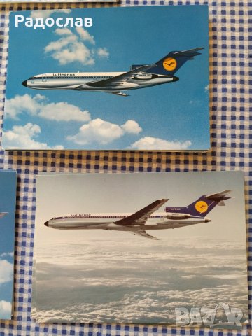 Lufthansa пощенски картички Boeing, снимка 3 - Други ценни предмети - 29513852