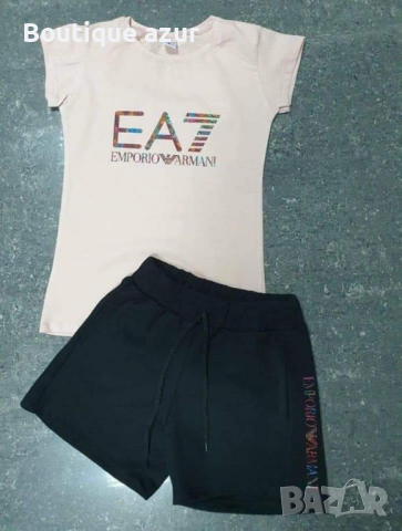 дамски висококачествени екипи тениска и панталонки armani , снимка 2 - Спортни екипи - 44603587