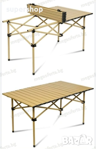 Сгъваема маса в сак за барбекю, тераса, къмпинг 120х55х50см , снимка 6 - Градински мебели, декорация  - 54168871