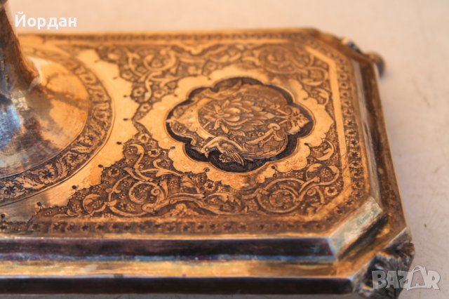 Сребърни свещници 2360 грама , снимка 10 - Антикварни и старинни предмети - 39675140