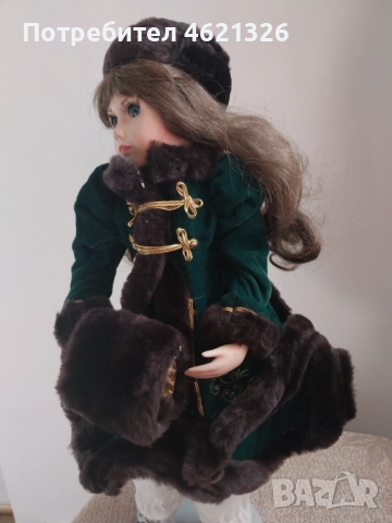 Винтидж порцеланова кукла Катрин-Роуз от колекцията “Викториански зимни принцеси” на Франклин Минт, снимка 9 - Декорация за дома - 52155523