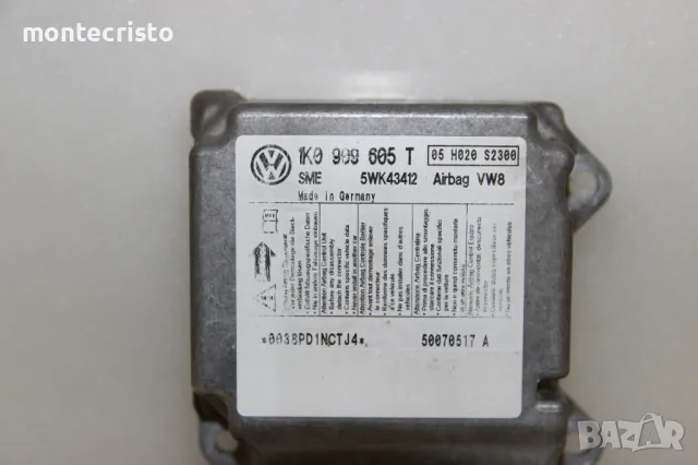 Централа airbag VW Golf 5 (2004-2008г.) 1K0909605T / 1K0 909 605 T / 5WK43412, снимка 2 - Части - 48179697