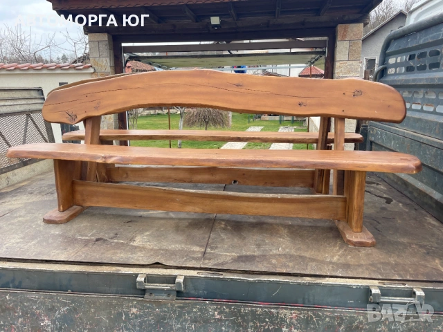 Баварски пейки от масивен дъб, снимка 3 - Градински мебели, декорация  - 53875574