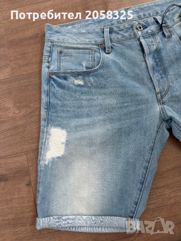 Оригинални мъжки дънкови къси гащи G-STAR - W33, снимка 2 - Къси панталони - 53976343