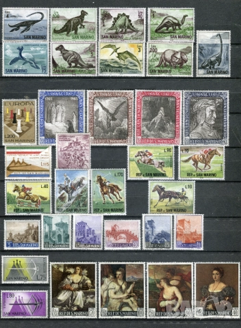 Колекция Сан Марино 1965-70г. чисти (MNH) пощенски марки 100+ бр., снимка 2 - Филателия - 52735726