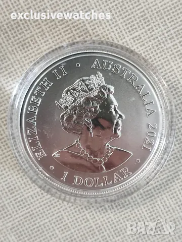 1 унция сребърна монета Австралия зоопарк - гепард 2021 , снимка 4 - Нумизматика и бонистика - 47546696