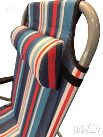 Сгъваем къмпинг стол с 3 позиции на облегалката, снимка 3 - Къмпинг мебели - 44986378