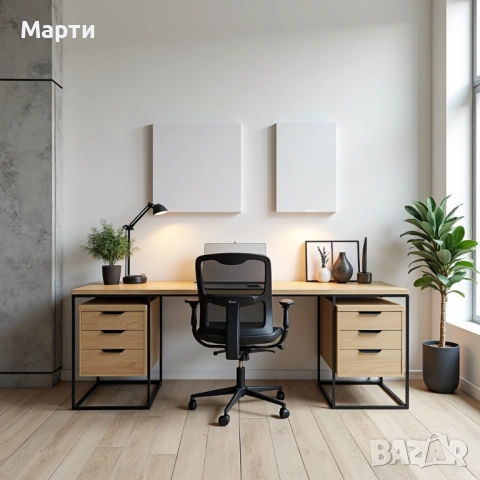 Уникални ъглови офис бюра и мебели от метал и дърво по поръчка!, снимка 8 - Бюра - 53928417