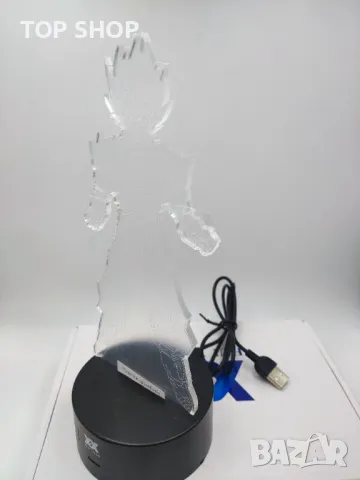 Dragon Ball Super Saiyan God Goku Екшън фигурки 3D настолна лампа 7 променящи цвета нощна лампа, снимка 3 - Настолни лампи - 48853435