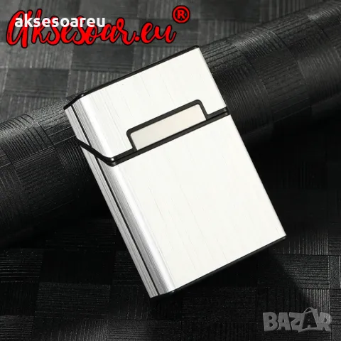 Качествена кутия за стандартни цигари калъф от алуминиева сплав Джобна кутия за пушачи за Подарък, снимка 7 - Табакери - 50223663