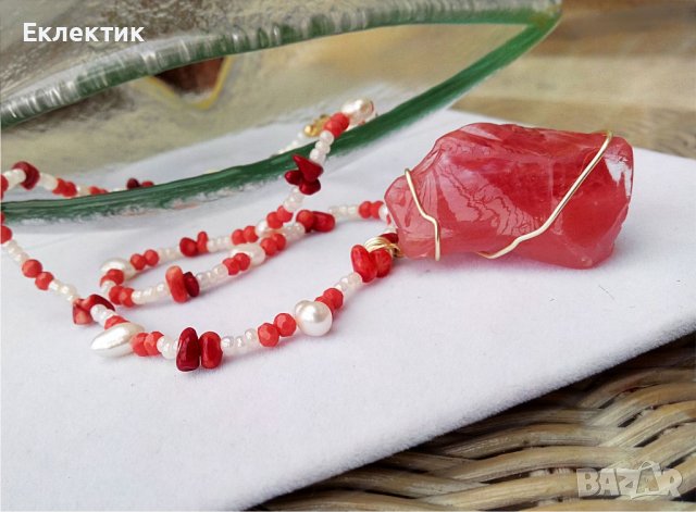 2 колиета с черешов кварц, снимка 14 - Колиета, медальони, синджири - 38662882