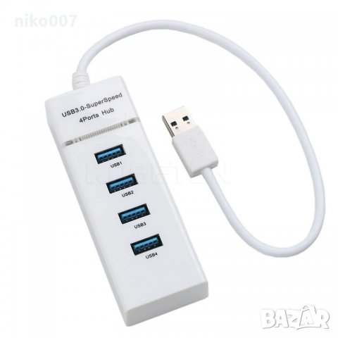 4 порта USB HUB 3.0-USB Адаптер-USB Разклонител-зарядно , снимка 3 - Лаптоп аксесоари - 29721371