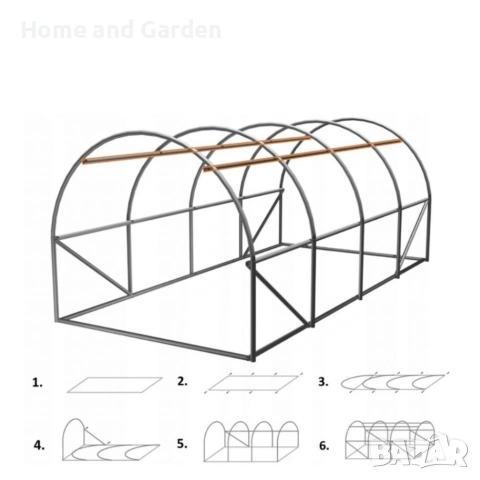 Метална конструкция за градински тунел — оранжерия, няколко размера, снимка 11 - Оранжерии - 53941622