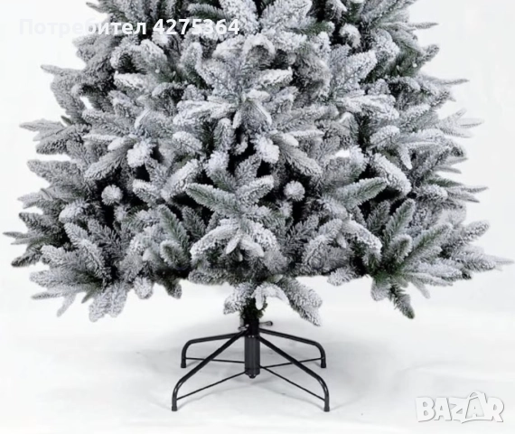 Изкуствена елха K r i n g Melbourne,  Цялата заснежена с метална стойка., снимка 2 - Декорация за дома - 52218918