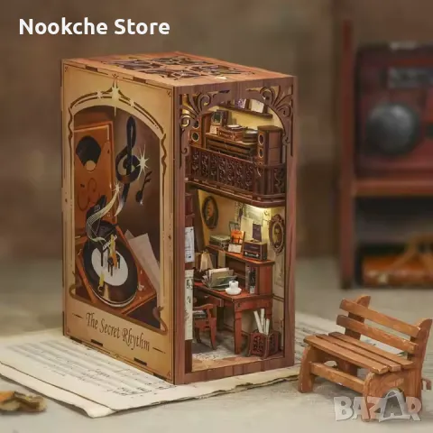 Сглобяем Модел за Книги, BOOK NOOK, Декорация на Библиотека, 3D Пъзел, снимка 1