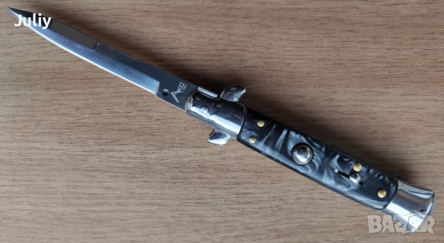 Автоматичен сгъваем  нож АКC Italy / Stiletto / - 9 инча, снимка 9 - Ножове - 39794519