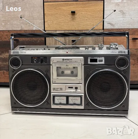 💥 Ретро колекционерски радиокасетофон Hitachi TRK-8180E Boombox, снимка 1