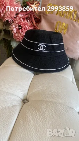 шапка ШАНЕЛ*Chanel bucket hat cotton