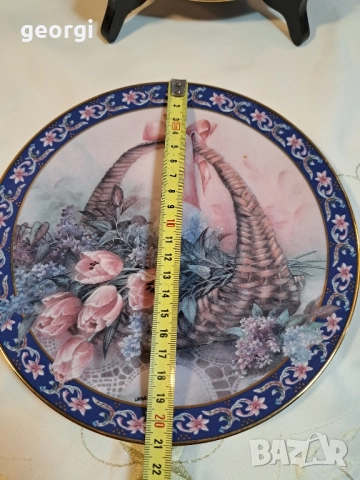 декоративни порцеланови чинии рози лалета Lena Liu 27/4, снимка 7 - Декорация за дома - 51705978