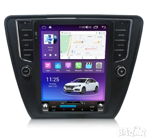 Мултимедия за SKODA OCTAVIA 9.7" тип TESLA, вертикална Навигация, 2DIN, плеър, стил Тесла, Octavia 3, снимка 3 - Аксесоари и консумативи - 49386667