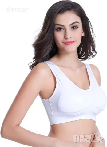 Manxing 3 броя спортни сутиени без шевове с подплънки за жени, Размер S, снимка 3 - Бельо - 49894092