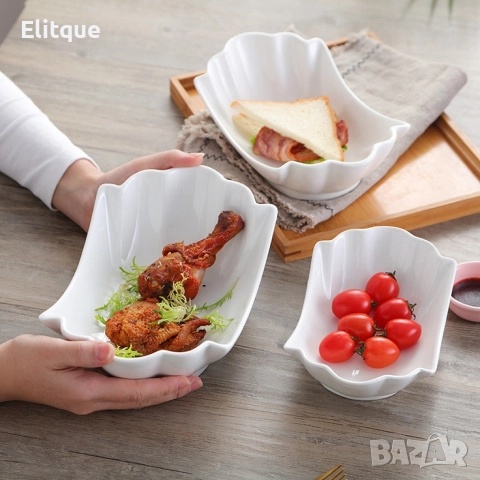 Стилна бяла купа от Аркопал , 23 х 13,5 см, снимка 9 - Чинии - 52898025