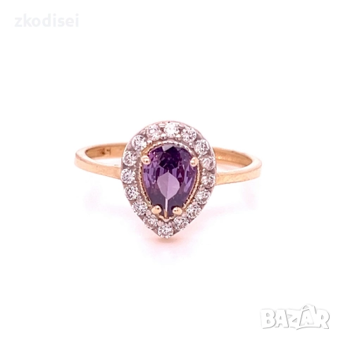 Златен дамски пръстен 1,73гр. размер:54 14кр. проба:585 модел:34403-4