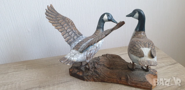 Дървена фигура на патици, снимка 6 - Антикварни и старинни предмети - 54216934