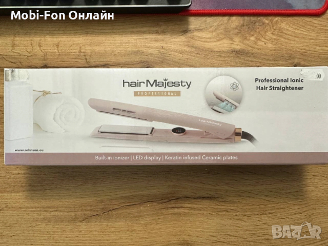 Преса за коса Hair Majesty HM-4030, керамично турмалиново покритие, изправяне и вълни