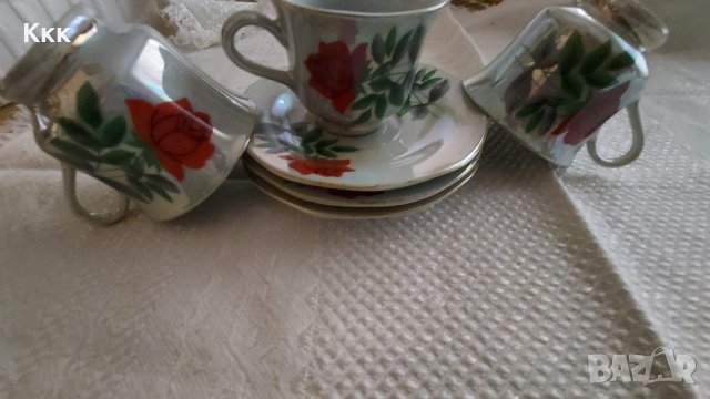 Сервиз за кафе със седефен ефект, снимка 3 - Сервизи - 36768569